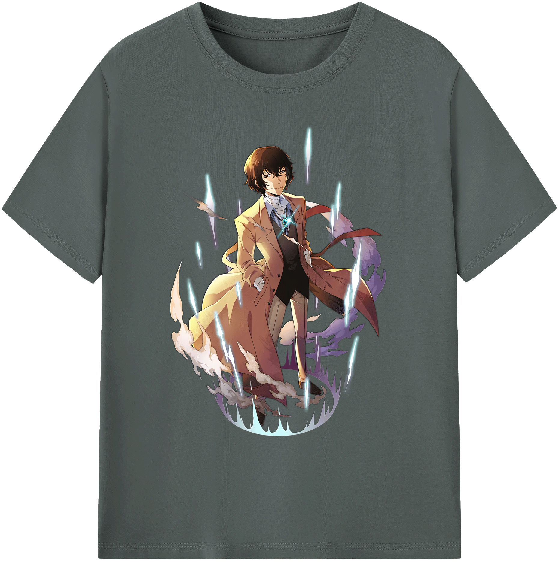 （画像用） 文豪ストレイドッグス Bungo Stray Dogs 綿100％ メンズ半袖Tシャツ｜肌触りやわらか＆通気性